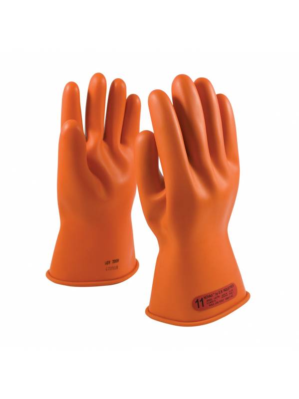 Guantes aislantes eléctricos de bajo voltaje de silicona líquida clase 00,  ultra cómodos y flexibles, 500 VAC/750 VCC de uso máximo para Lineman