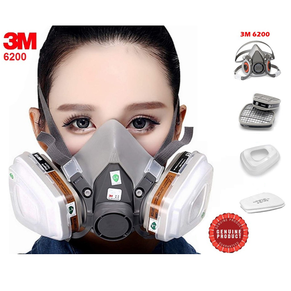 RESPIRADOR - MASCARILLA 3M 6200 » Proteccion Respiratoria