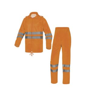 CAPA CONJUNTO PARA LLUVIA DELTA PLUS MODELO EN400LV NARANJA